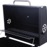 Barbecue a carvão com tampa, grelha ajustável e rodas Grilla Modelo