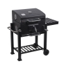 Barbecue a carvão com tampa, grelha ajustável e rodas Grilla Oferta
