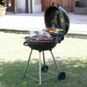 Barbecue a carvão redondo Ø57x90cm com rodas e tampa Seara Venda