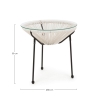 Mesa de exterior redonda Ø50cm com corda entrançada Bizzotto Parker 