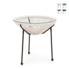 Mesa de exterior redonda Ø50cm com corda entrançada Bizzotto Parker Promoção