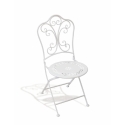 Conjunto de mesa e 2 cadeiras de exterior em ferro branco Provence Breakfast Catálogo