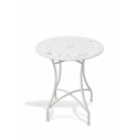 Conjunto de mesa e 2 cadeiras de exterior em ferro branco Provence Breakfast Estoque