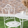 Conjunto de mesa e 2 cadeiras de exterior em ferro branco Provence Breakfast Escolha