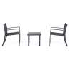 Conjunto de Jardim com 2 Cadeiras Modernas e Mesa 45x45cm Bizzotto Auri Venda