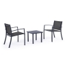 Conjunto de Jardim com 2 Cadeiras Modernas e Mesa 45x45cm Bizzotto Auri Descontos
