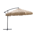 Guarda-sol de jardim 3m com braço lateral efeito ráfia Kiso Plus Promoção