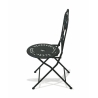 Conjunto Mesa com 2 Cadeiras Dobráveis para Exterior em Ferro Preto Provence Breakfast Estoque