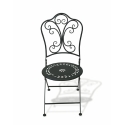 Conjunto Mesa com 2 Cadeiras Dobráveis para Exterior em Ferro Preto Provence Breakfast Descontos