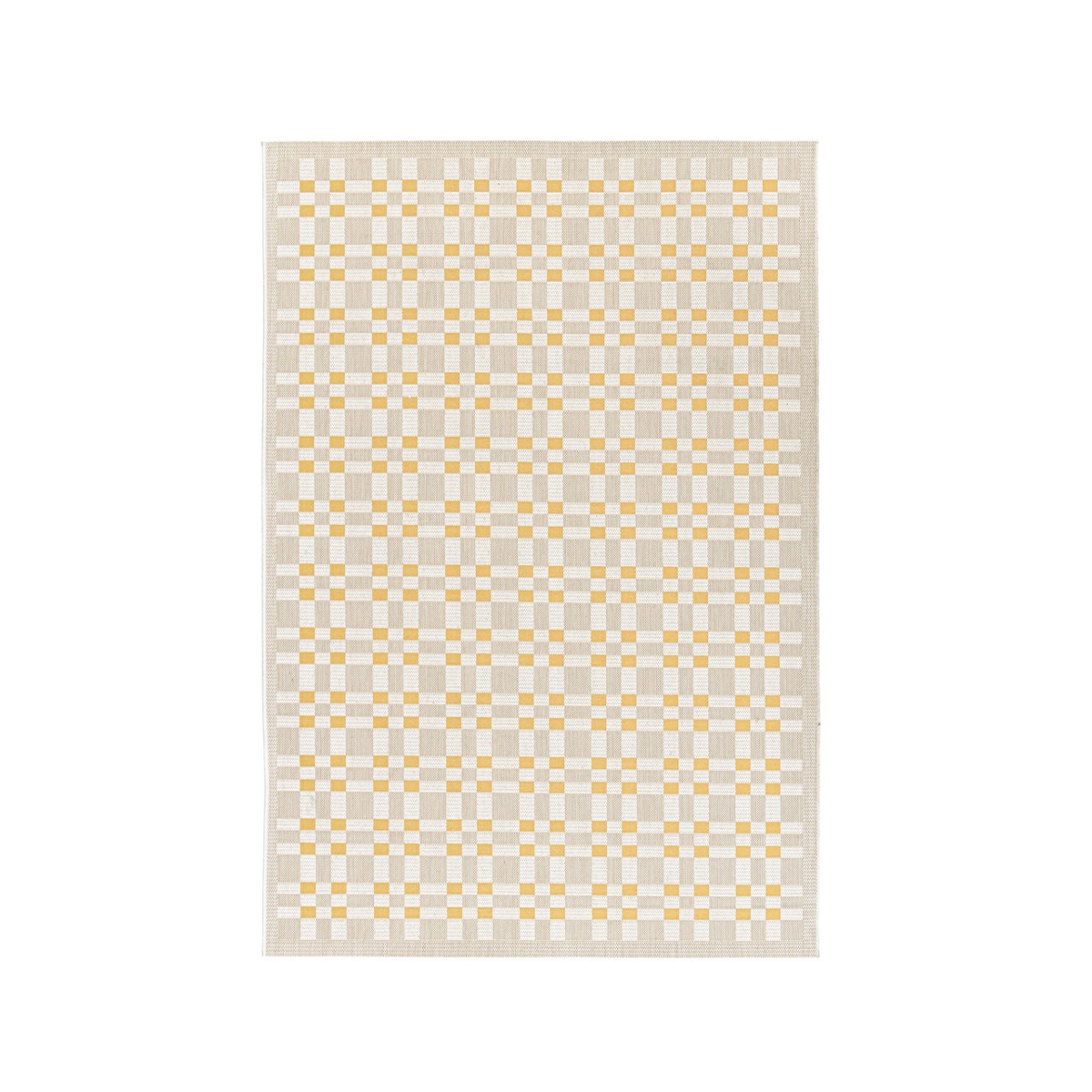 Tapete retangular 160x230 para exterior e interior bege dourado Bizzotto Marcel Promoção