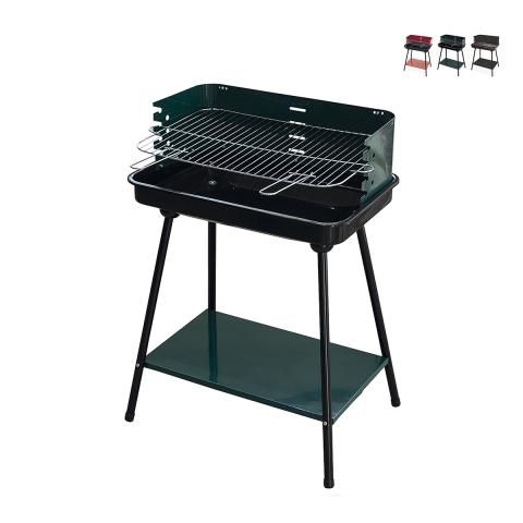 Churrasqueira a carvão com grelha ajustável 58x38xh82cm Grilza Promoção
