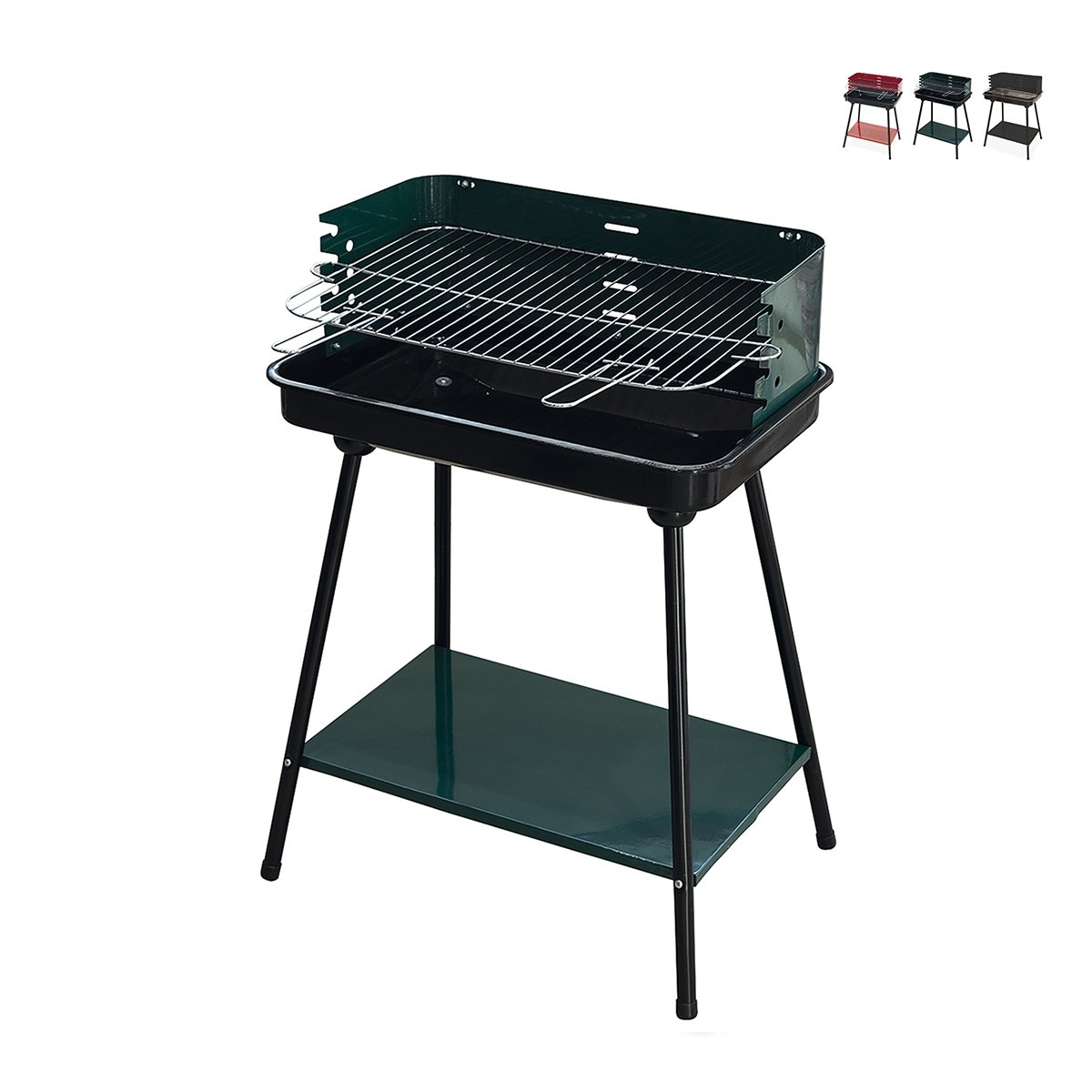 Churrasqueira a carvão com grelha ajustável 58x38xh82cm Grilza Promoção Churrasqueira a carvão com grelha ajustável 58x38xh82cm Grilza Promoção