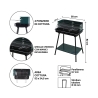 Churrasqueira a carvão com grelha ajustável 58x38xh82cm Grilza Escolha