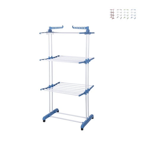 Estendal vertical em metal com asas retráteis e rodas Towerdry Promoção