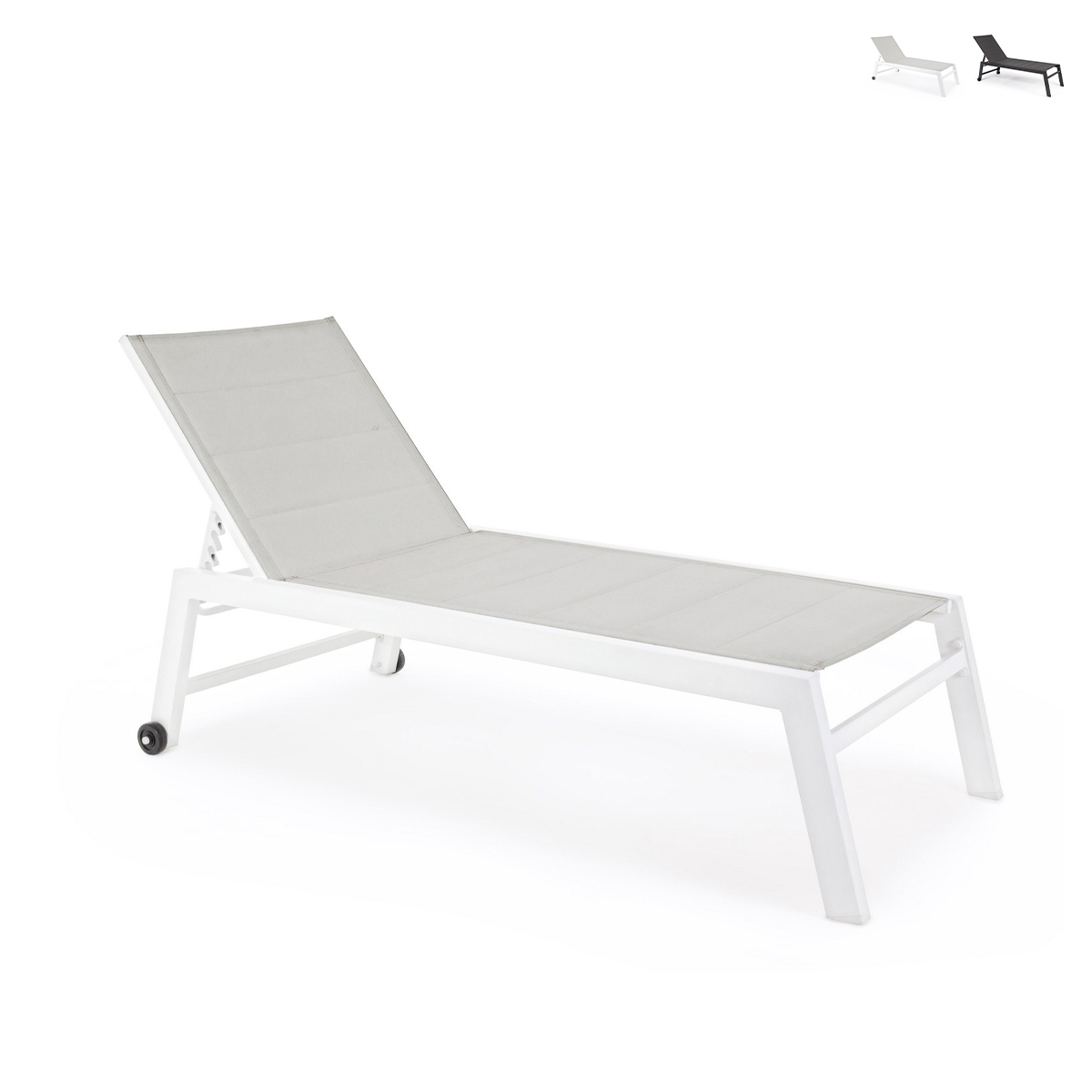 Espreguiçadeira de jardim reclinável com rodas Bizzotto Hilde Oferta
