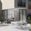 Mesa de exterior moderna 160x90cm em alumínio Bizzotto Nebula Venda