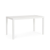 Mesa de exterior moderna retangular 130x68cm em alumínio Bizzotto Hilde Descontos