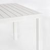 Mesa de exterior moderna retangular 130x68cm em alumínio Bizzotto Hilde Estoque