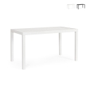 Mesa de exterior moderna retangular 130x68cm em alumínio Bizzotto Hilde Promoção