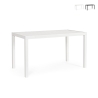 Mesa de exterior moderna retangular 130x68cm em alumínio Bizzotto Hilde Promoção