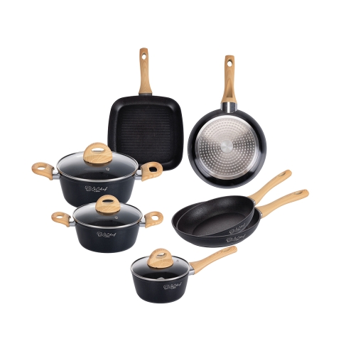 Conjunto de Cozinhas 10 Peças em Alumínio Antiaderente Fuji Promoção