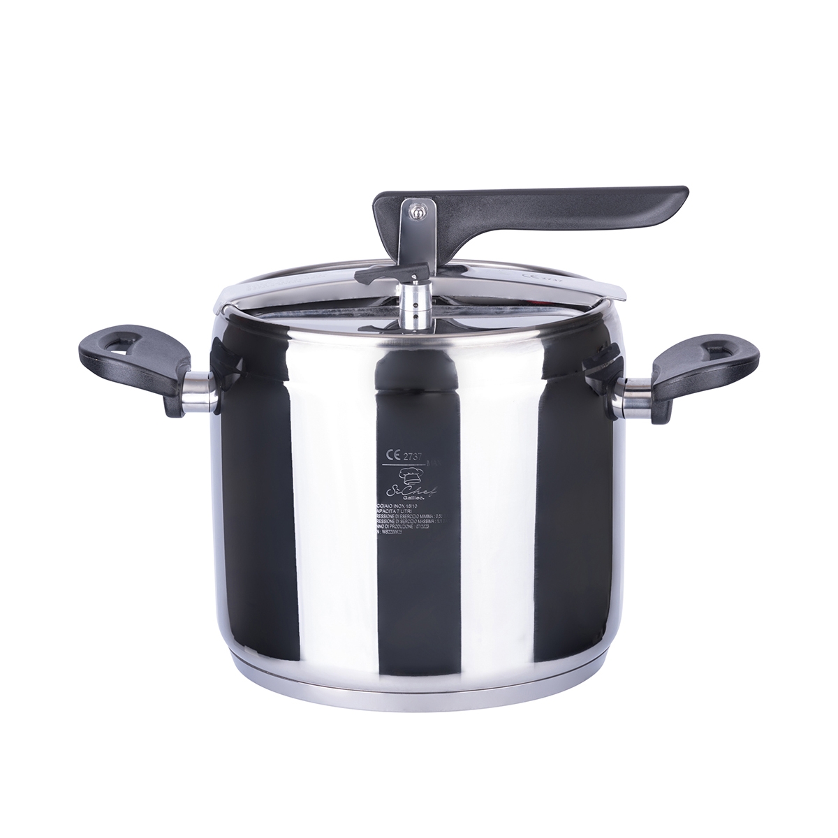 Panela de pressão 7L em aço inox para indução Vasko Promoção Panela de pressão 7L em aço inox para indução Vasko Promoção