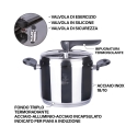 Panela de pressão 7L em aço inox para indução Vasko Escolha