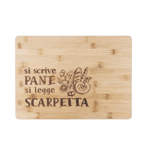Tábua de cozinha em madeira 39x28cm Si scrive pane, si legge scarpetta Promoção