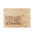 Tábua de cozinha em madeira 39x28cm Si scrive pane, si legge scarpetta Promoção