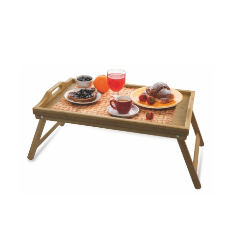 Tabuleiro dobrável de pequeno-almoço com pegas em bambu Kona Promoção