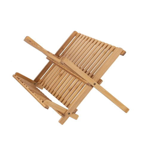 Escorredor de pratos e copos dobrável em bambu 45x28x25 cm Ravi Promoção
