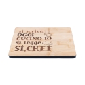 Tábua de cortar em madeira 27x20 cm "Escreve-se hoje cozinho eu, lê-se Sim Chef" Oferta
