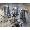 Cafeteira moka 6 chávenas em aço inoxidável com cabo efeito madeira Riko Venda