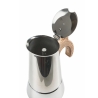 Cafeteira moka 6 chávenas em aço inoxidável com cabo efeito madeira Riko Oferta