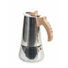 Cafeteira moka 6 chávenas em aço inoxidável com cabo efeito madeira Riko Catálogo