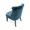 Poltrona de sala de estar estilo vintage efeito veludo com 2 rodas Vesta 