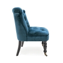 Poltrona de sala de estar estilo vintage efeito veludo com 2 rodas Vesta Venda