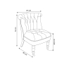 Poltrona de sala de estar estilo vintage efeito veludo com 2 rodas Vesta 