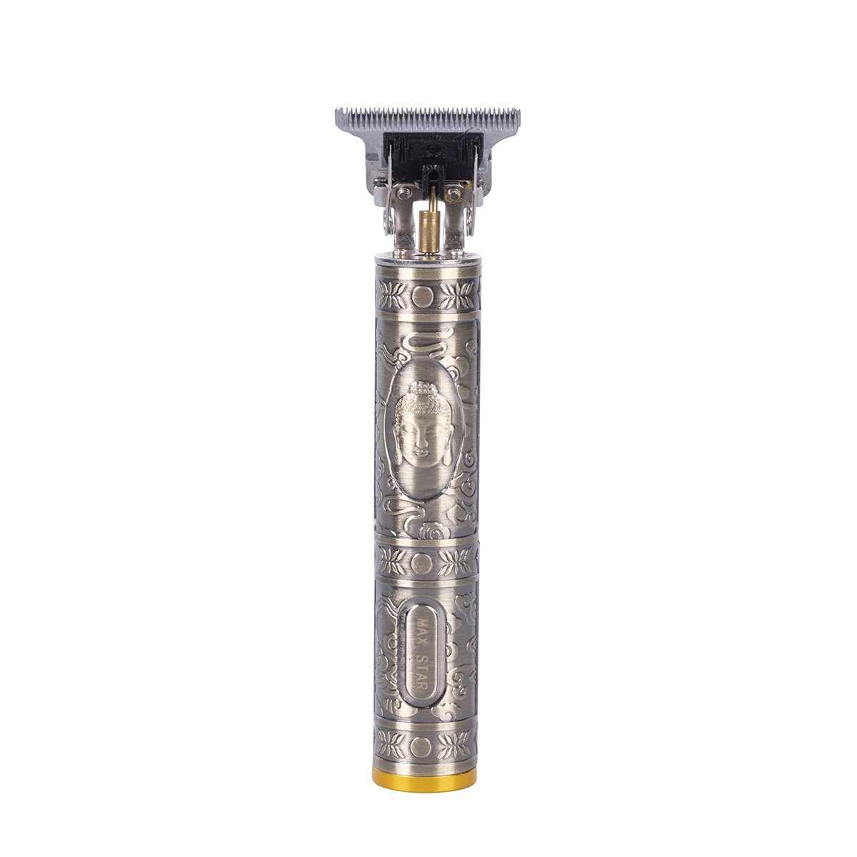 Máquina de barbear e cortar cabelo recarregável 4 cabeças Buddha Gold Promoção Máquina de barbear e cortar cabelo recarregável 4 cabeças Buddha Gold Promoção