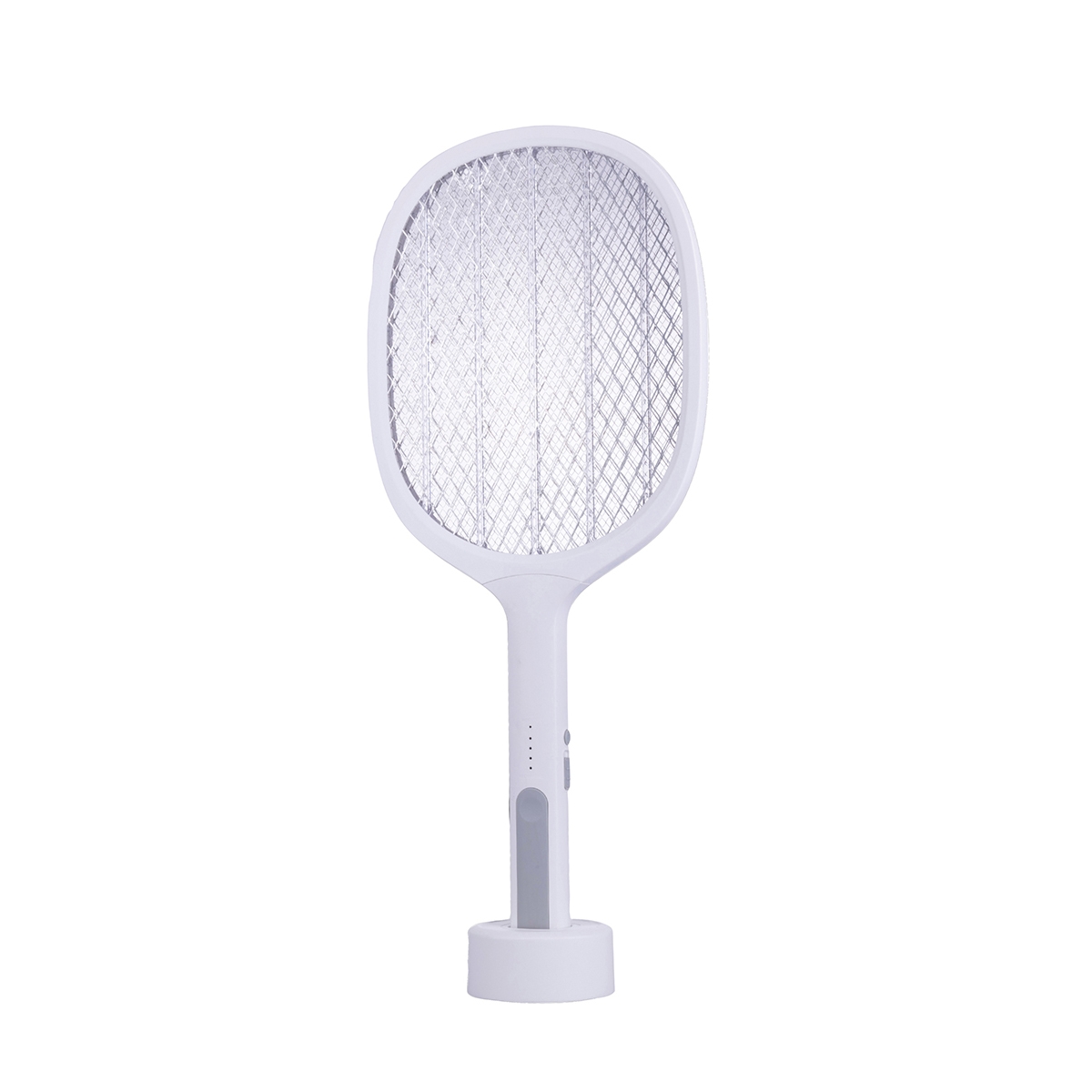 Raquete elétrica para insetos recarregável com suporte LED Duo Promoção Raquete elétrica para insetos recarregável com suporte LED Duo Promoção