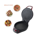 Forno elétrico para pizza e grelhador com dupla placa antiaderente 1200W Mamy Saldos