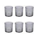 Conjunto de 6 copos de vidro 340 ml com superfície decorada Edinburgh Catálogo