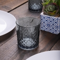 Conjunto de 6 copos de vidro 340 ml com superfície decorada Edinburgh Modelo