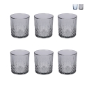 Conjunto de 6 copos de vidro 340 ml com superfície decorada Edinburgh Promoção
