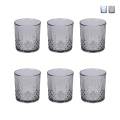Conjunto de 6 copos de vidro 340 ml com superfície decorada Edinburgh Promoção