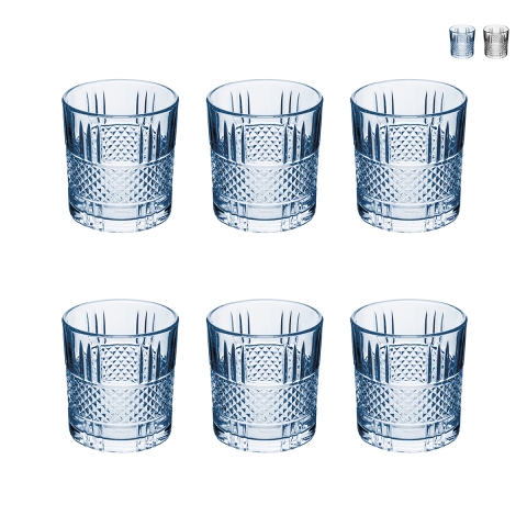 Conjunto de 6 copos para água 340 ml em vidro decorado Dublin Promoção