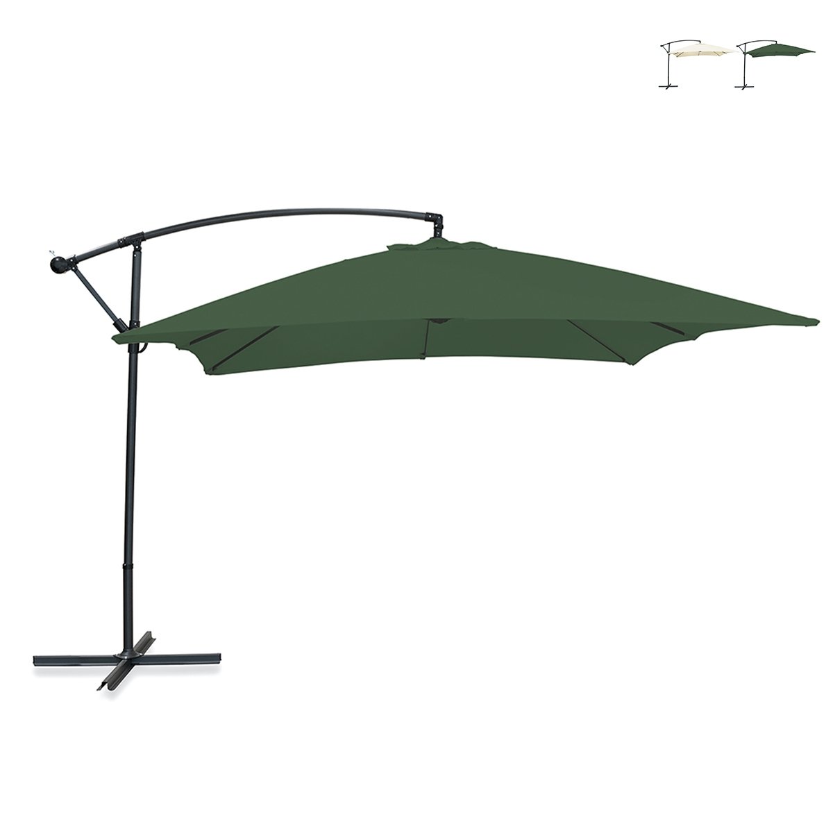Guarda-sol de jardim 3x3m com braço lateral Kios Oferta Guarda-sol de jardim 3x3m com braço lateral Kios Oferta