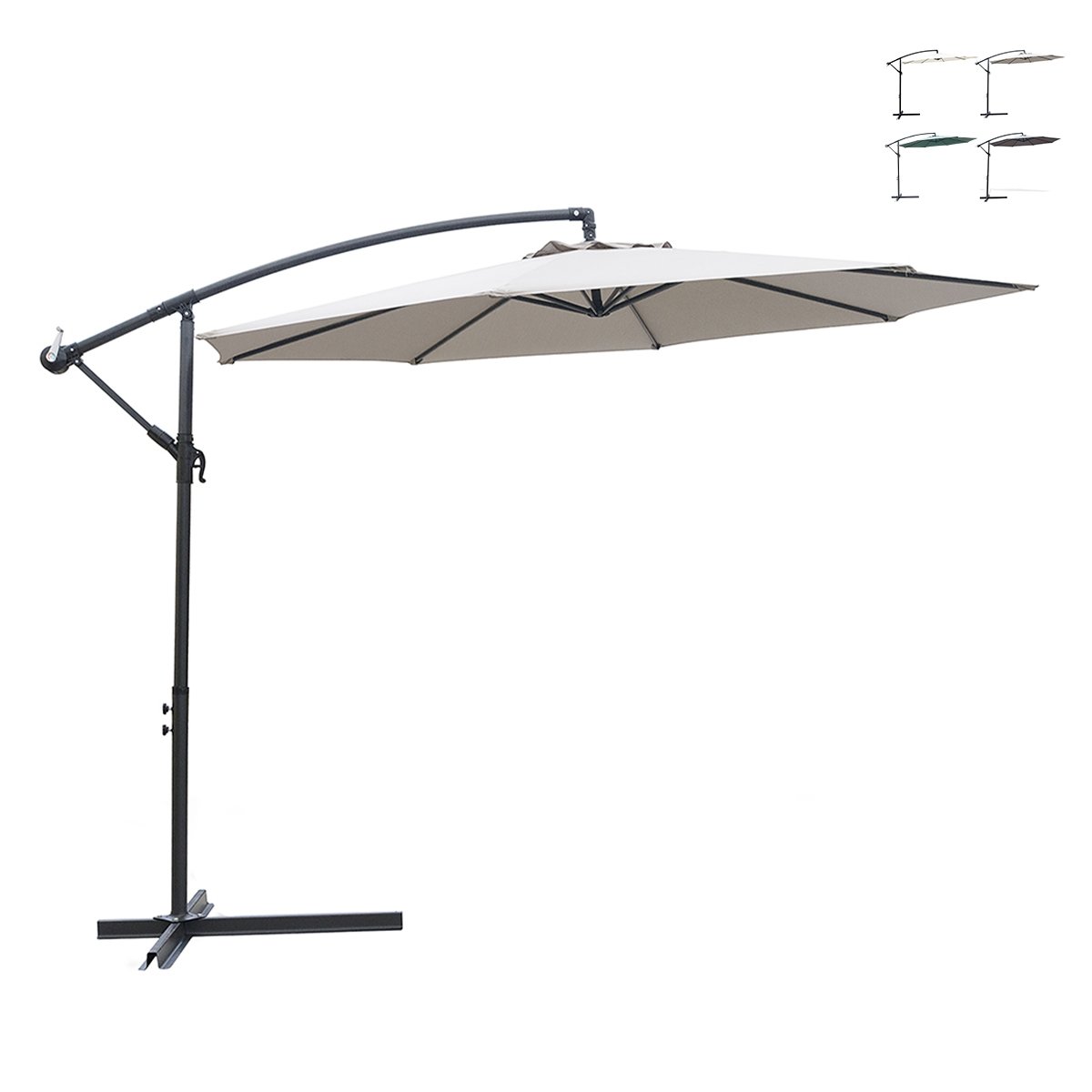 Guarda-sol de jardim 3m com braço descentrado Kios Promoção Guarda-sol de jardim 3m com braço descentrado Kios Promoção