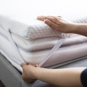 Topper de colchão individual em memory foam 80x190cm removível Mavka Venda