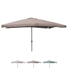 Chapéu de sol de jardim 3x4 com mastro central e abertura por manivela Cuba Catálogo